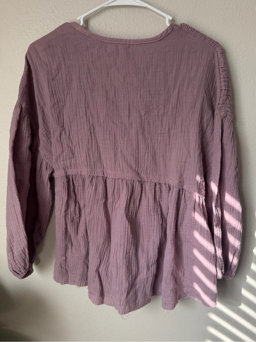 Altar'd State Flowy Feminine Lavender Smocked Babydoll Tunic Top M - Picture 5 of 5